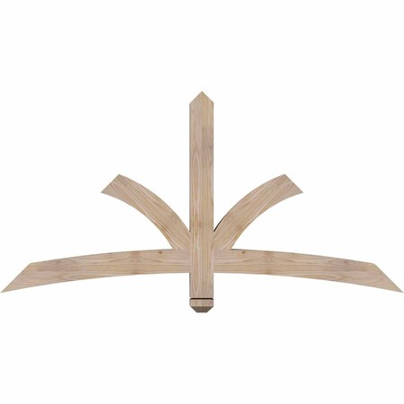 Ekena Millwork Davenport Smooth Timber Gable Bracket, Douglas Fir, 60"W x 30"H x 3 1/2"D x 3 1/2"F, 12/12 Pitch GBW060X30X0404DAV00SDF